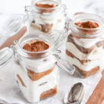 These gluten-free and dairy-free tiramisu jars are a perfectly portioned healthy dessert. With the flavour of a classic Italian dessert, and the ease of using pantry staples, this easy dessert recipe is sure to be a hit with your family and friends!