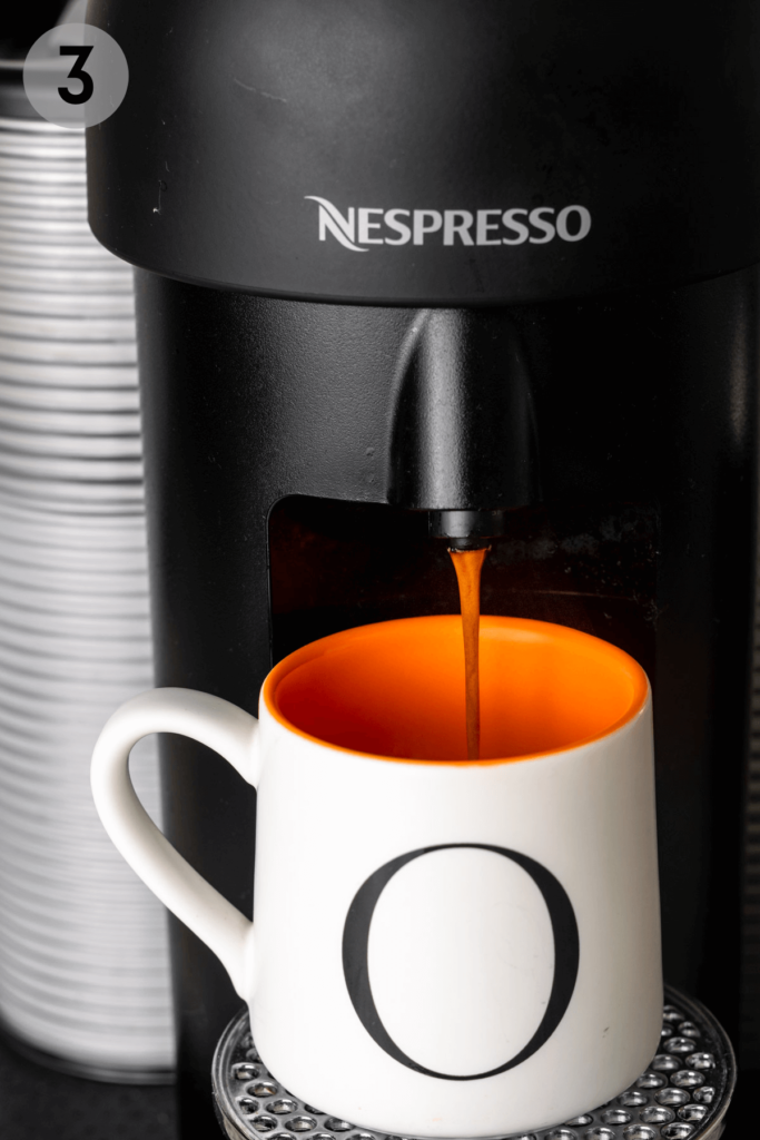 nespresso machine brewing espresso