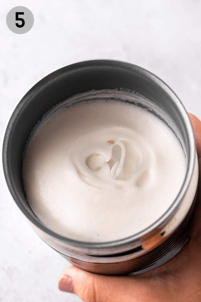 frothed dairy-free milk