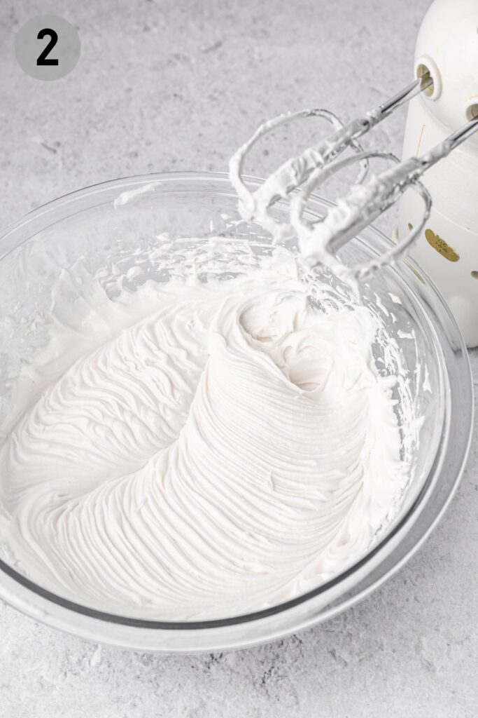 whipped coconut cream in a bowl