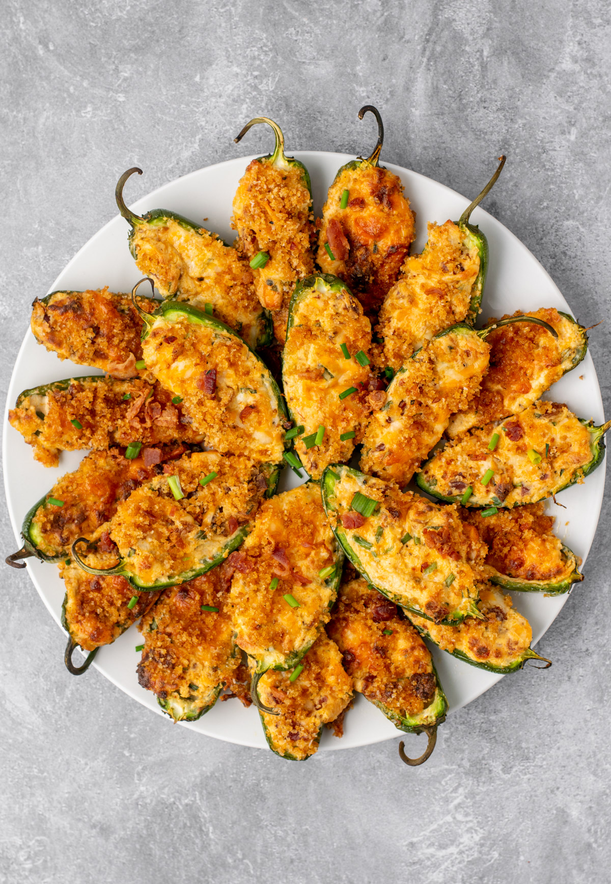 jalapeño poppers on a white plate