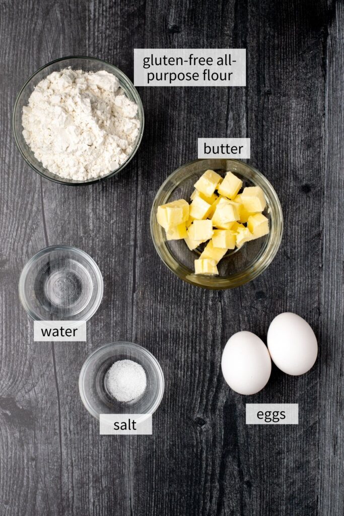 ingredients for gluten-free shortcrust pastry