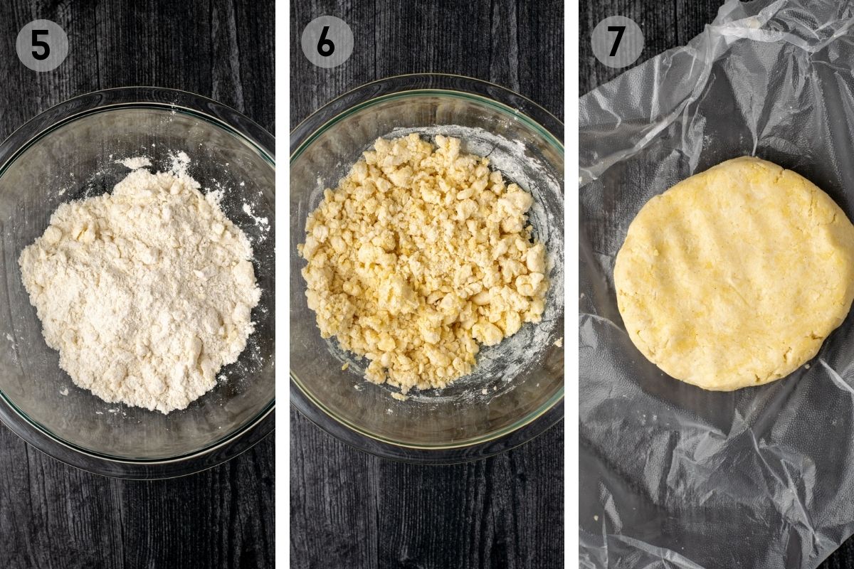 mixing gluten free pastry dough