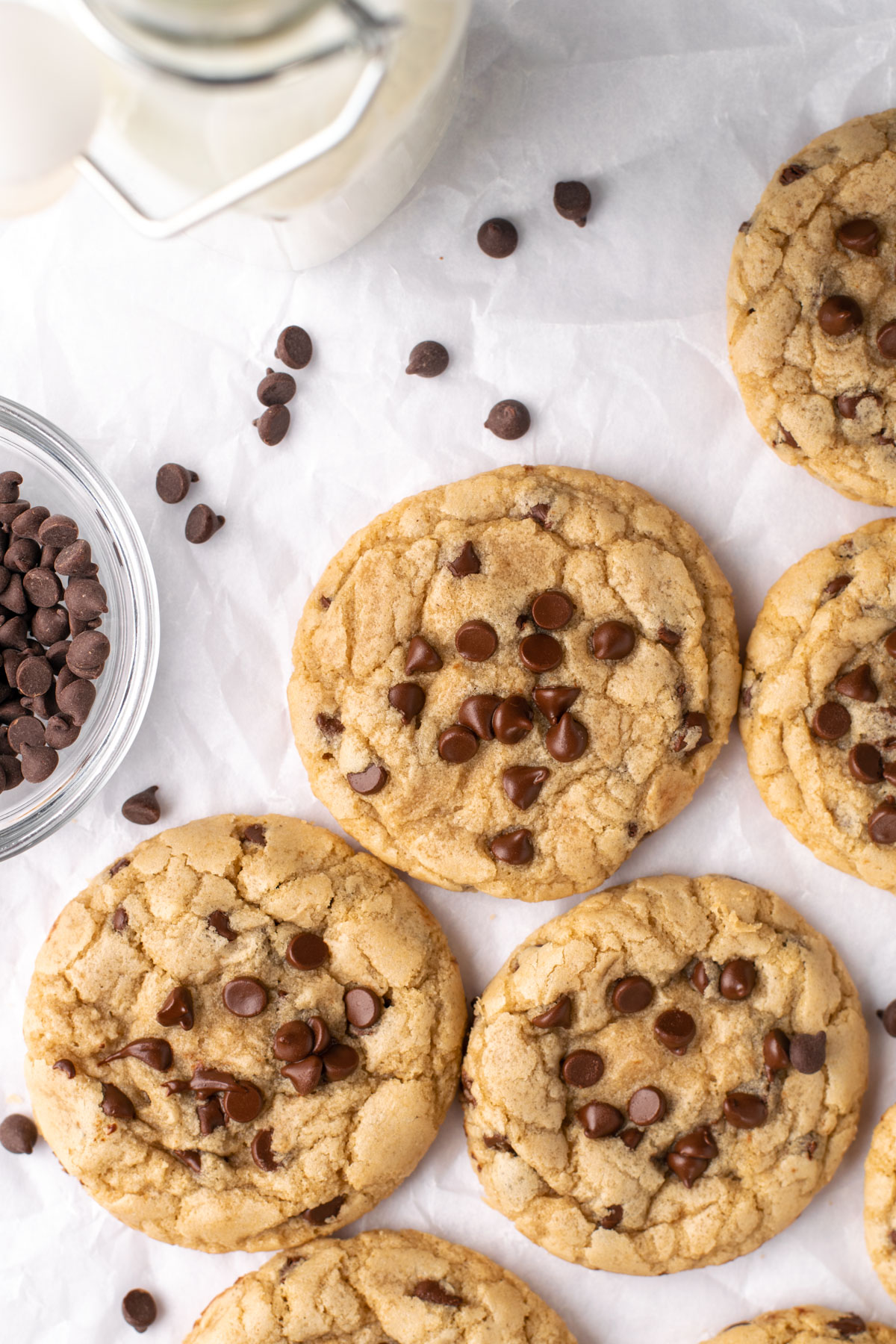 chocolate chip cookies with mini chocolate chips