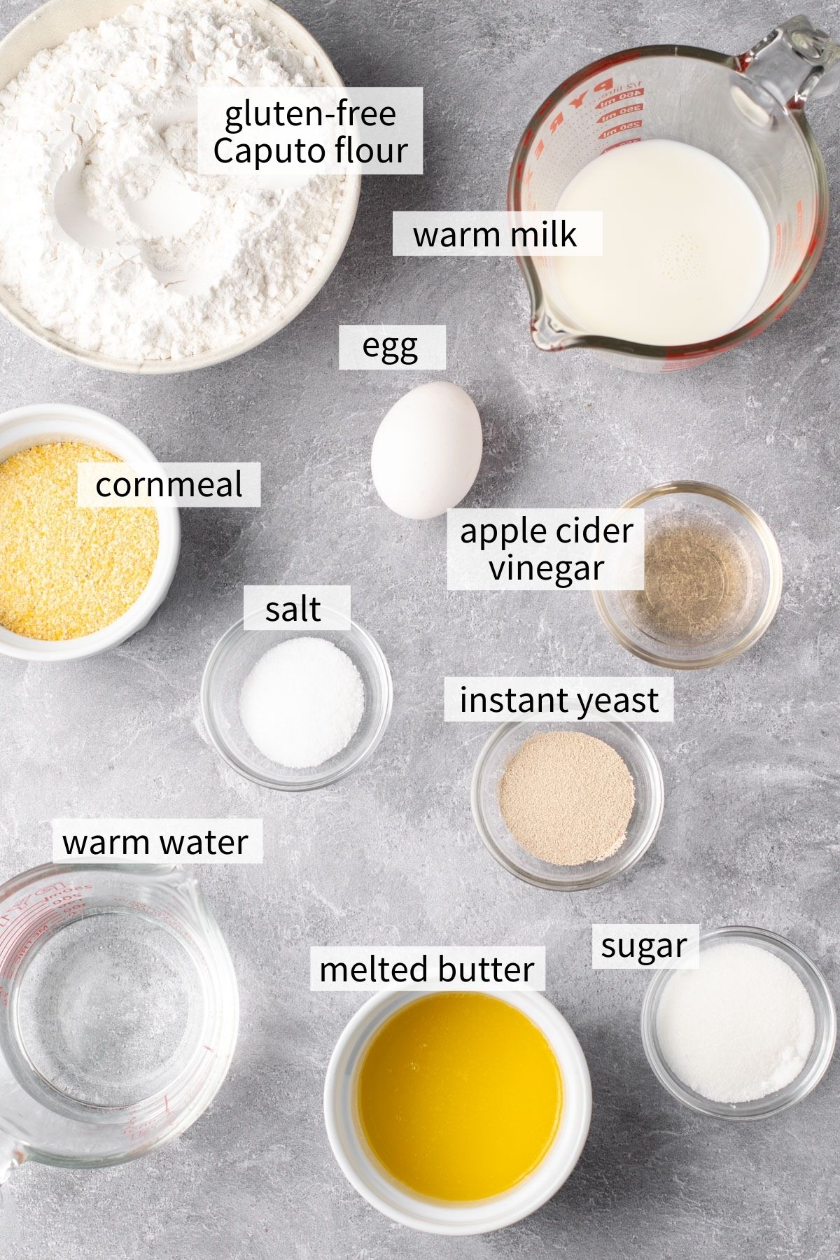 ingredients needed to make gluten free english muffins