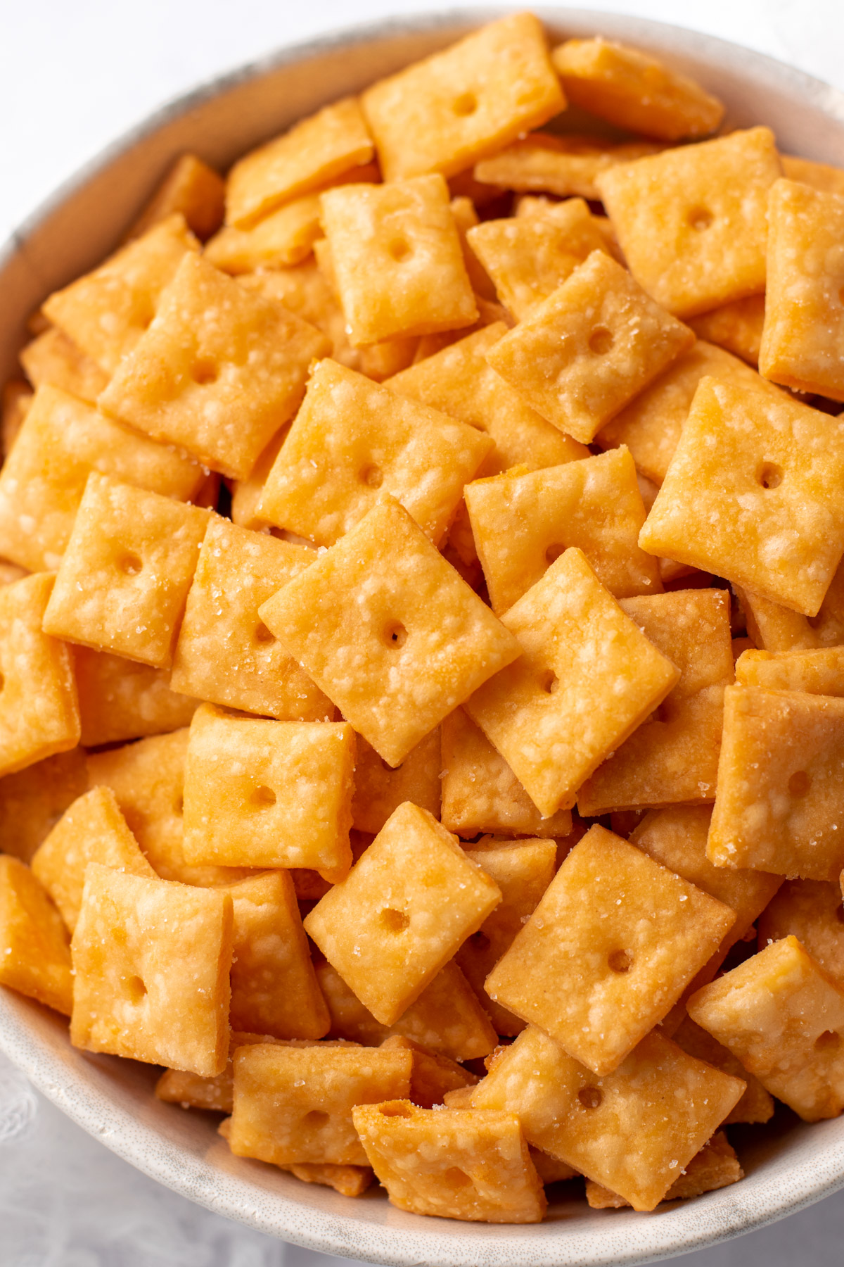 close up of gluten free cheez its