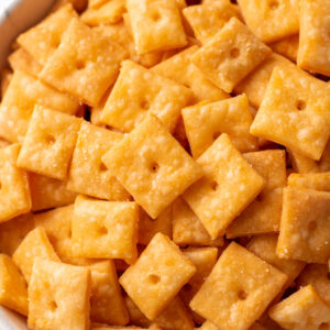 close up of gluten free cheez its
